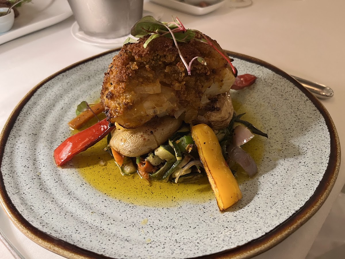 Crispy pork with vegetables