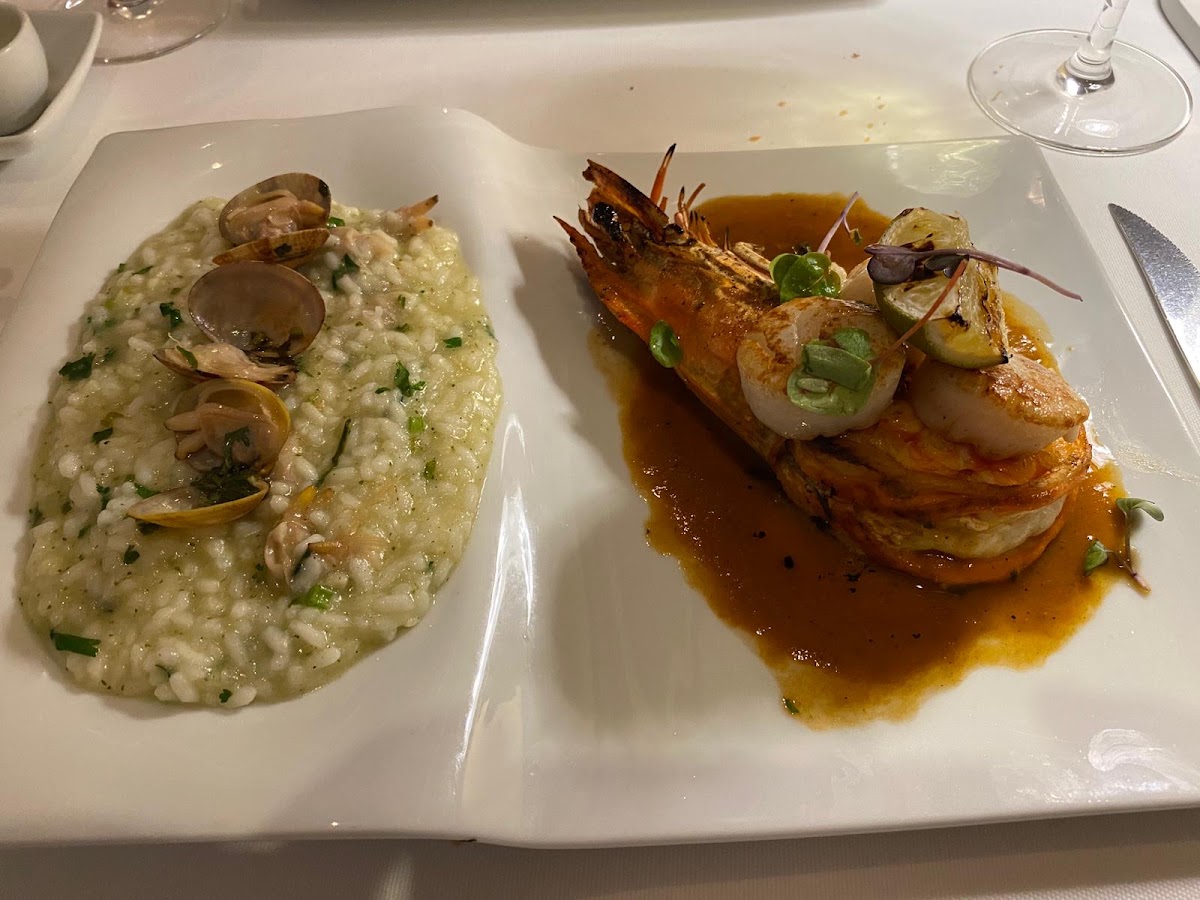 Seafood risotto with langoustine
